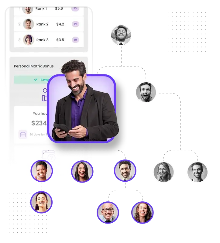 Alcanza el éxito en el marketing de redes aprovechando herramientas avanzadas para hacer crecer tu equipo, maximizar ganancias y simplificar tu camino hacia la libertad financiera.